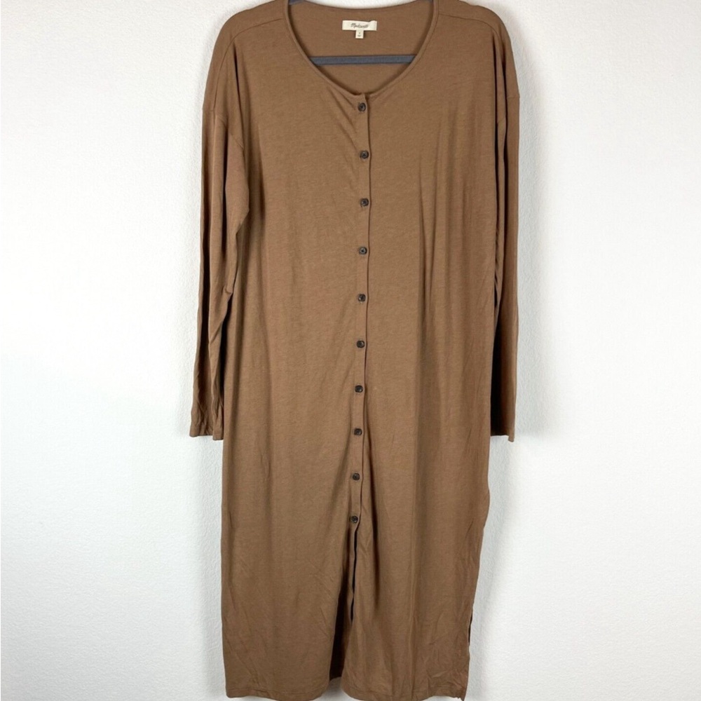 Madewell Brown Long Sleeve Buttoned Cardigan
